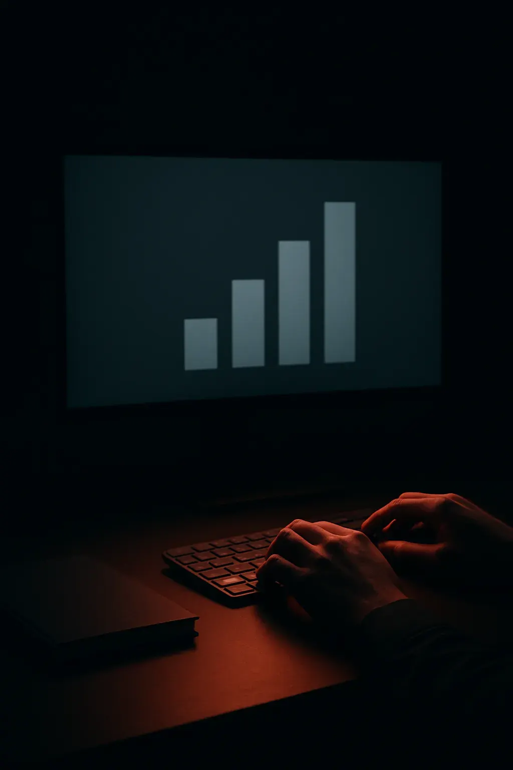 Duotone-processed workspace image representing magicseo24's console-style approach to SEO reporting